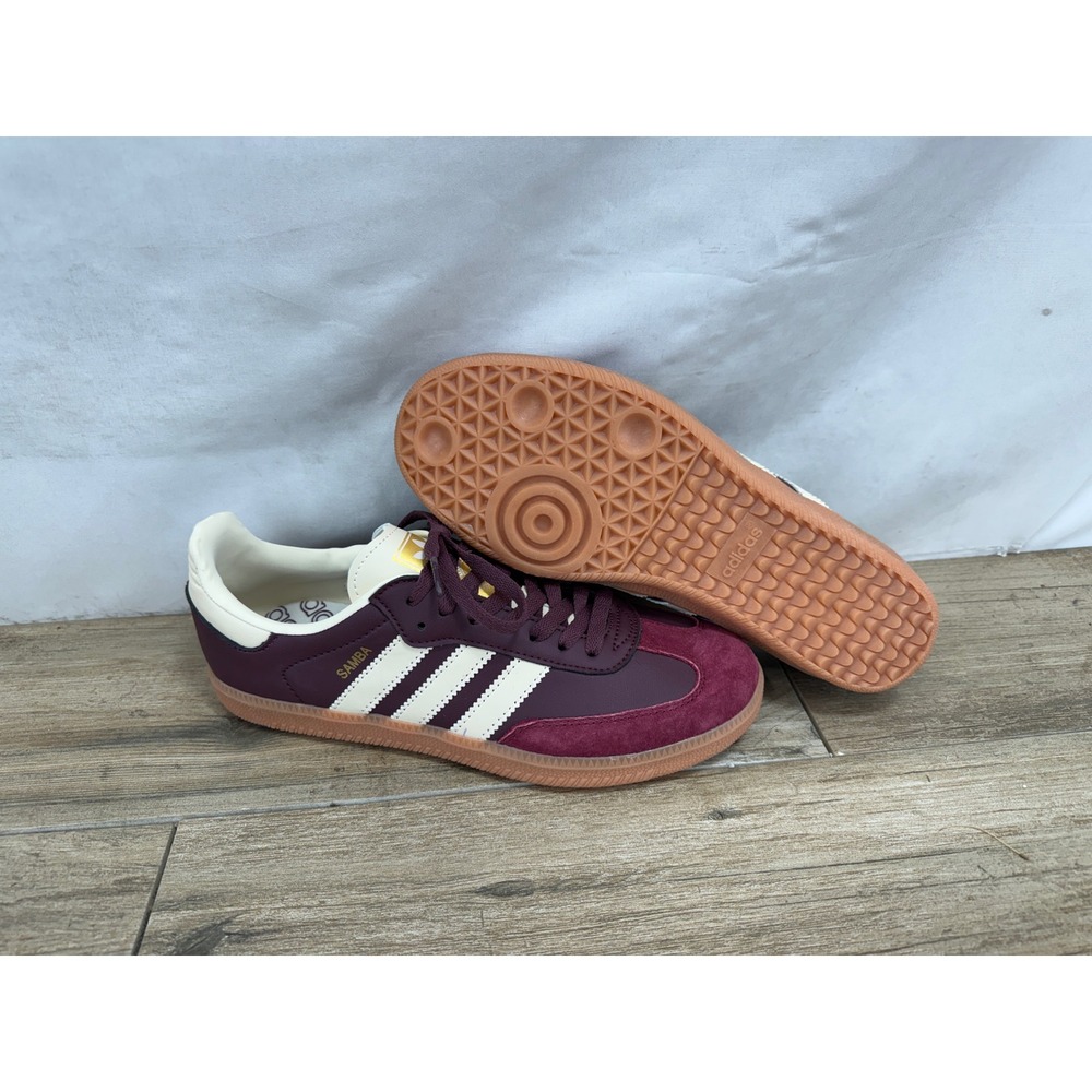Adidas Samba OG Maroon Wonder White Gum ID0477 Mens Sneakers Size 7.5 - Picture 5 of 9